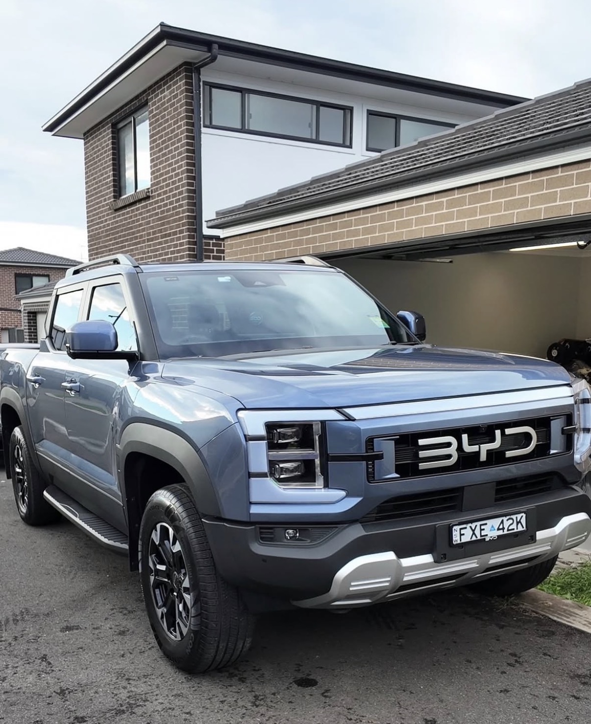 Blue BYD Shark ute protected by Sydney Detail District