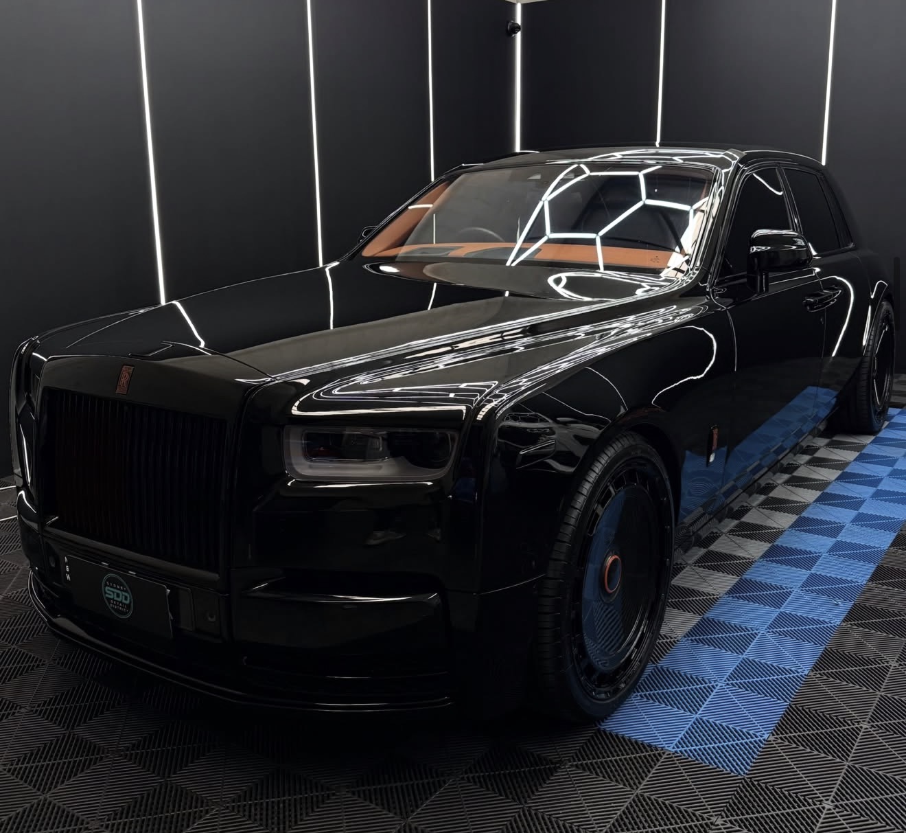 Black Rolls-Royce finished in the Sydney Detail District studio workshop